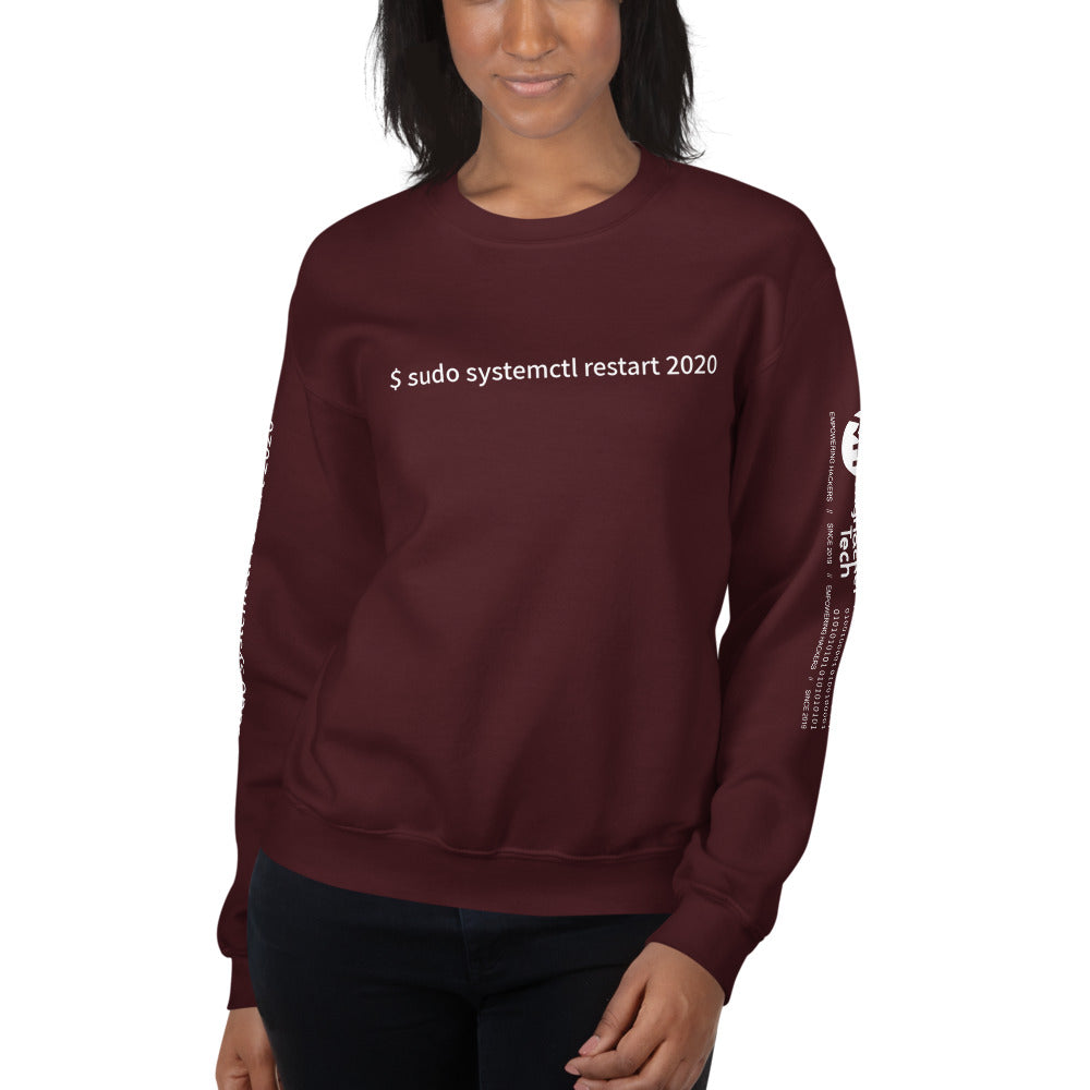 $ sudo systemctl restart 2020 - Unisex Sweatshirt (with all sides design) by DarkByteGear