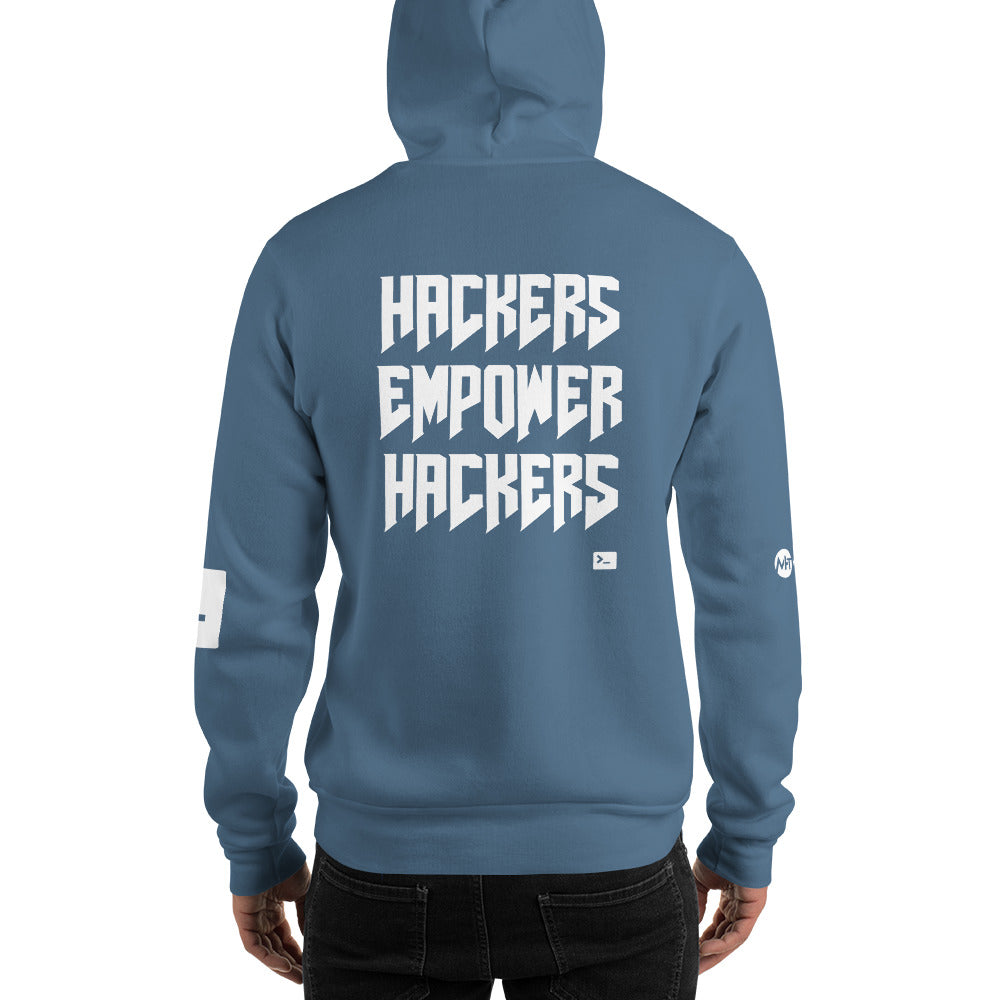 Hackers empower hackers - Unisex Hoodie by DarkByteGear