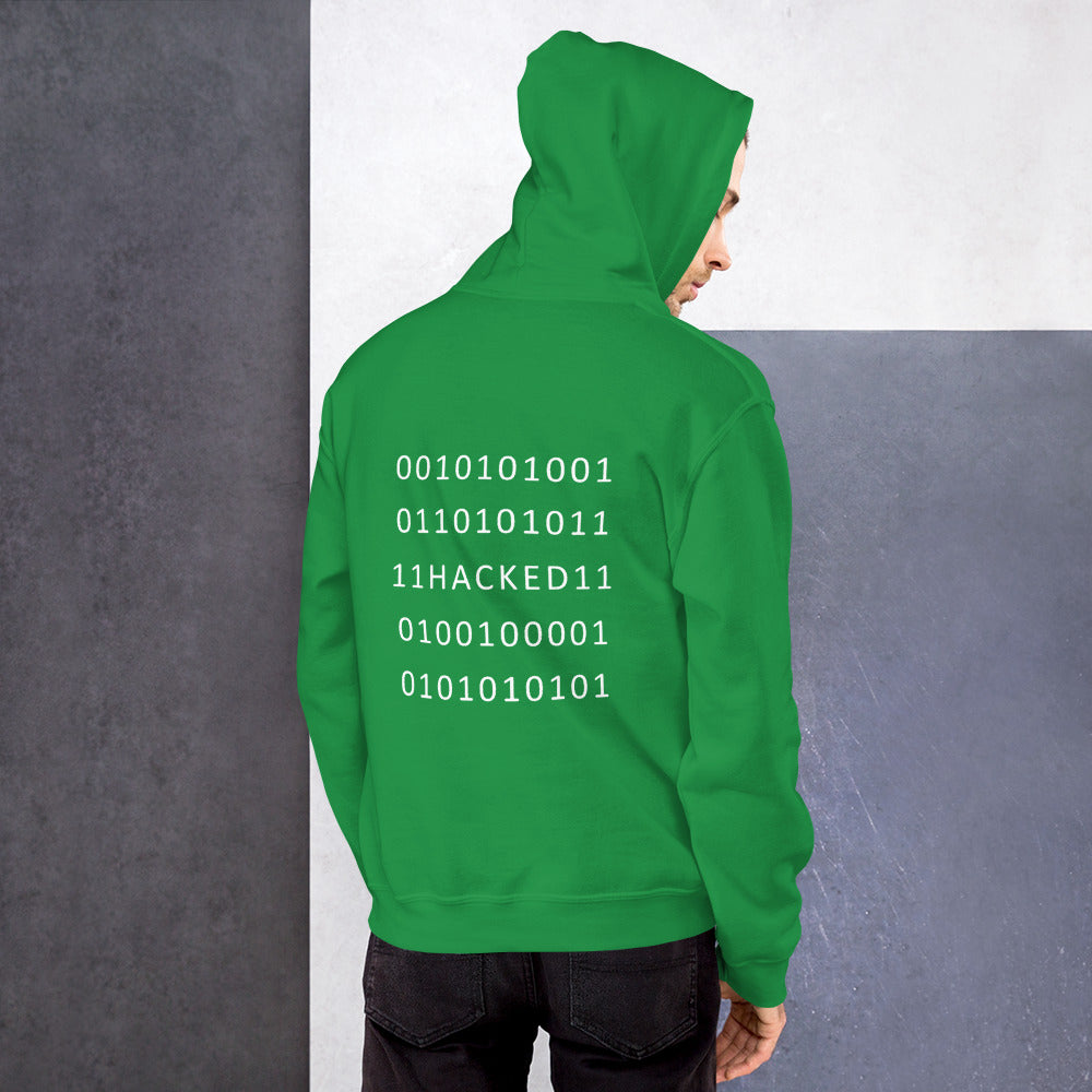 Hacked - Unisex Hoodie (white text) by DarkByteGear