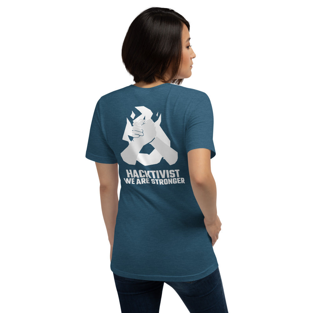 Hacktivist - Short-Sleeve Unisex T-Shirt (white text) by DarkByteGear