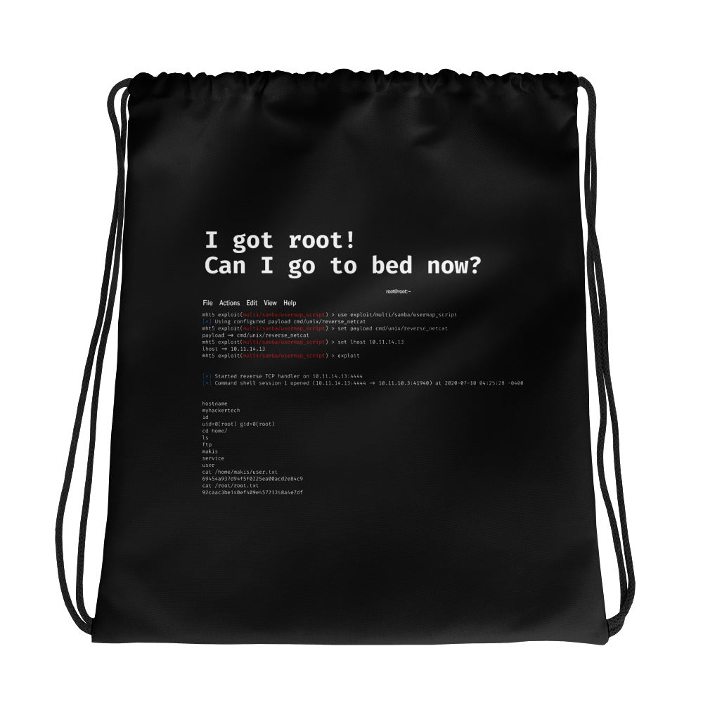 I got root! Can I go to bed now? - Drawstring bag by DarkByteGear