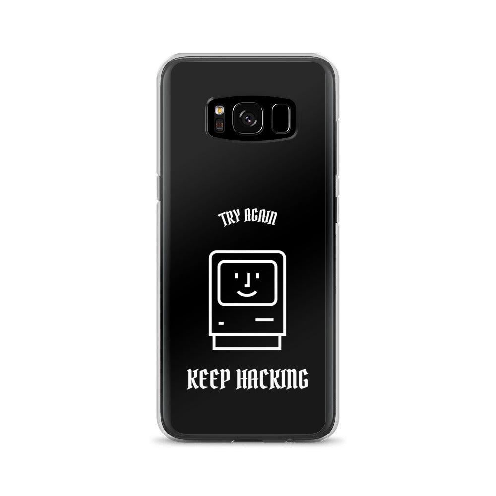 Keep hacking - Samsung Case (white text) by DarkByteGear