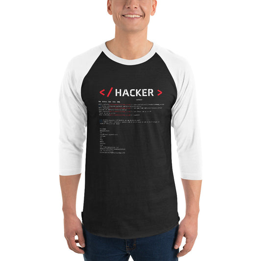Hacker v.1 - 3/4 sleeve raglan shirt by DarkByteGear