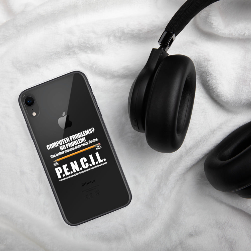 P.E.N.C.I.L. - iPhone Case (white text) by DarkByteGear