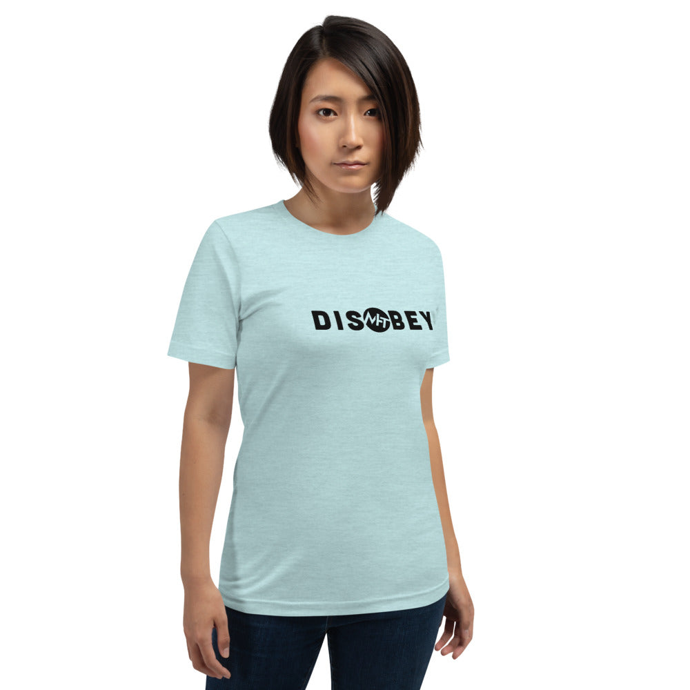 Disobey - Short-Sleeve Unisex T-Shirt (black text) by DarkByteGear