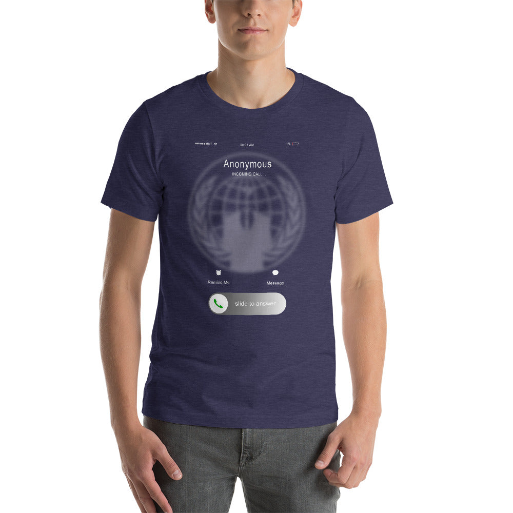 Anonymous incoming call - Short-Sleeve Unisex T-Shirt by DarkByteGear