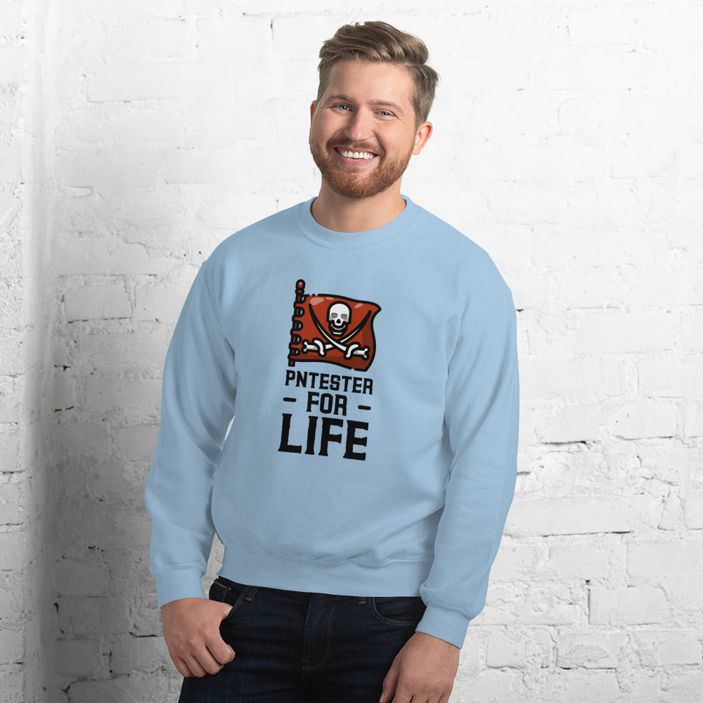 Pentester for life - Unisex Sweatshirt (black text) by DarkByteGear