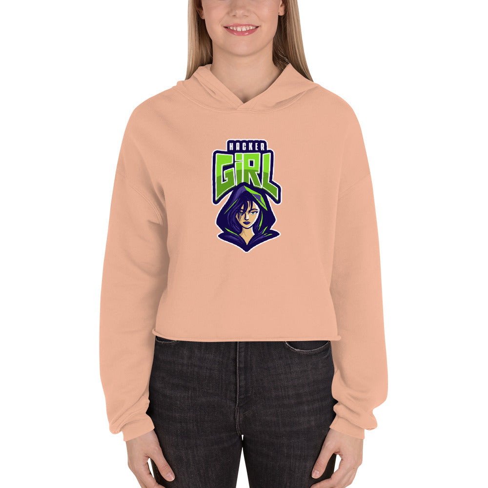 Hackergirl v.1 - Crop Hoodie by DarkByteGear