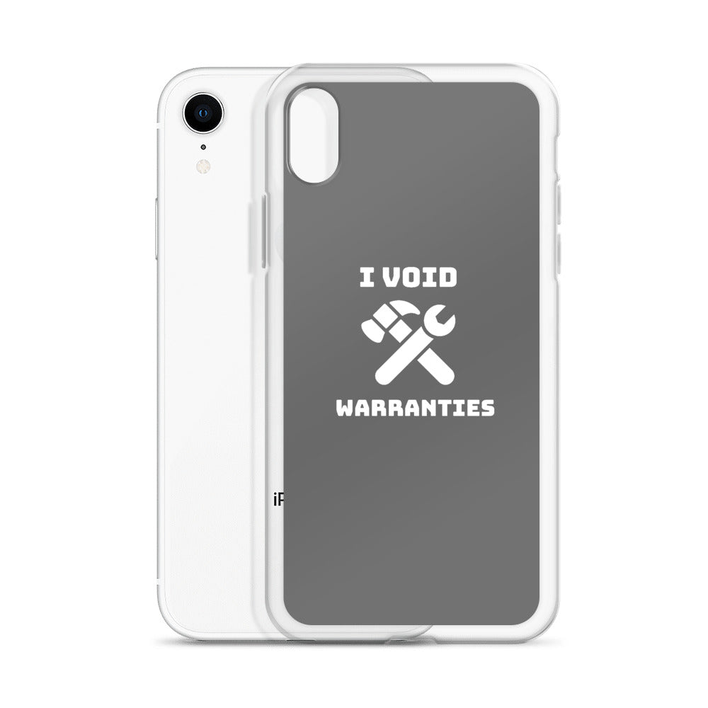 I void warranties - iPhone Case (grey) by DarkByteGear