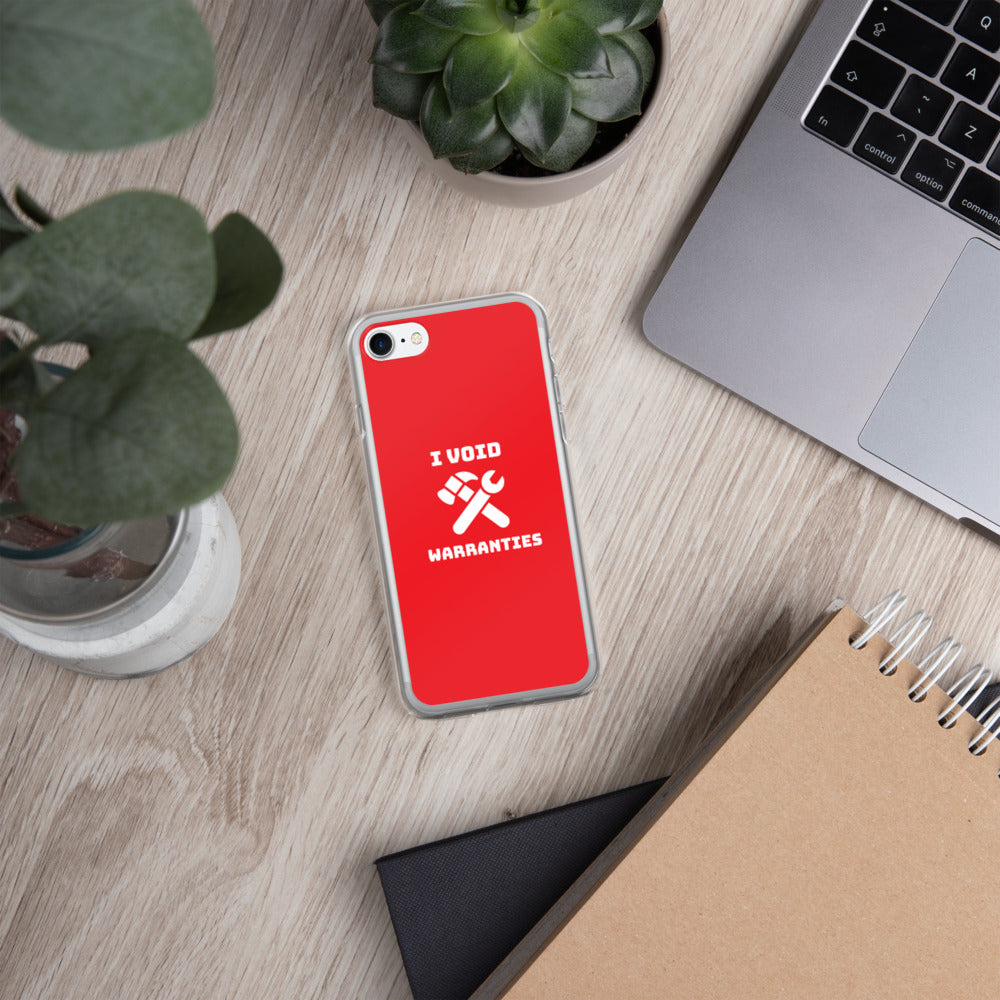 I void warranties - iPhone Case (red) by DarkByteGear