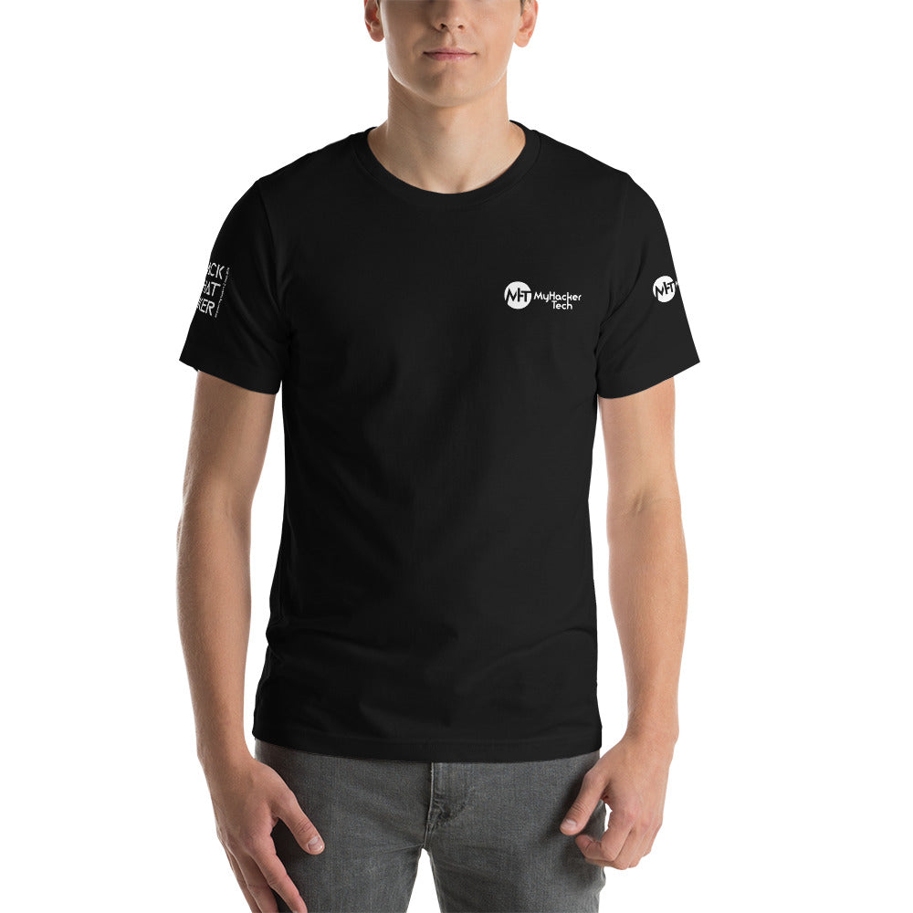 Black Hat Hacker v1 - Short-Sleeve Unisex T-Shirt (all sides print) by DarkByteGear
