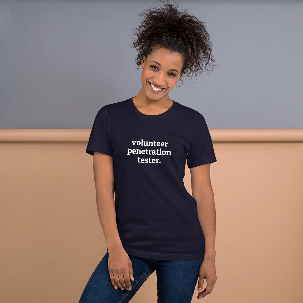 Volunteer Pentester - Short-Sleeve Unisex T-Shirt (White text) by DarkByteGear