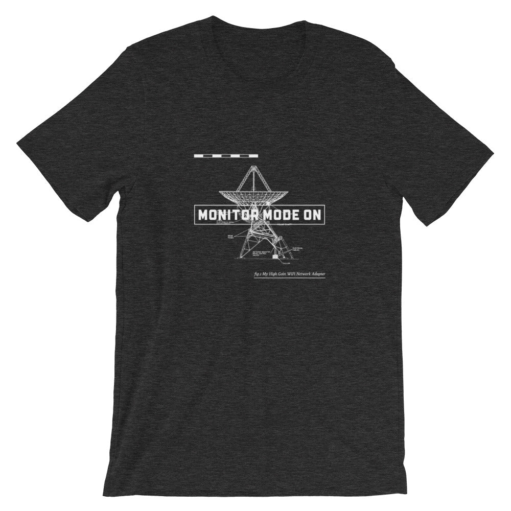 Monitor mode ON - Short-Sleeve Unisex T-Shirt by DarkByteGear