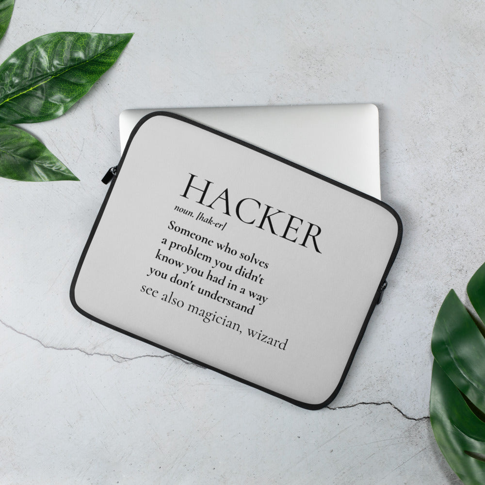 HACKER noun. [hak-er] - Laptop Sleeve by DarkByteGear