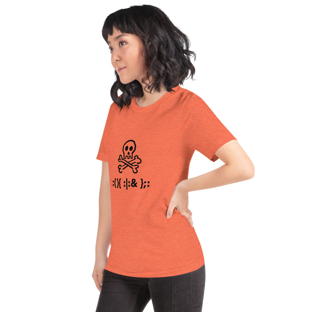 Bash Fork Bomb Linux - Short-Sleeve Unisex T-Shirt (black text) by DarkByteGear
