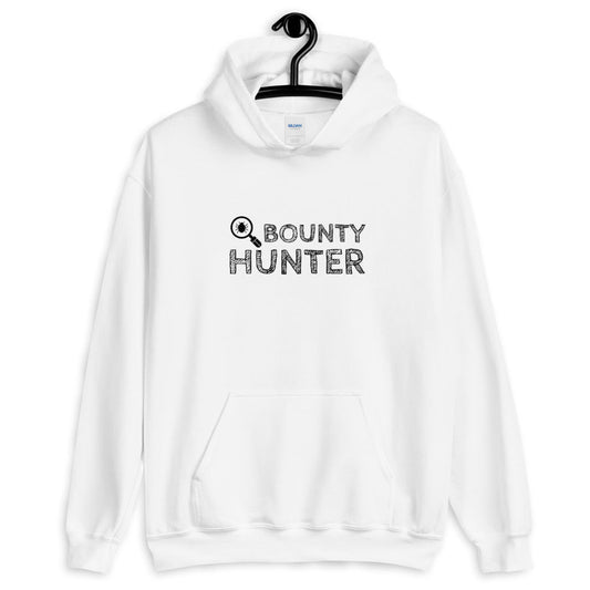 Bug bounty hunter - Hooded Sweatshirt (black text) by DarkByteGear