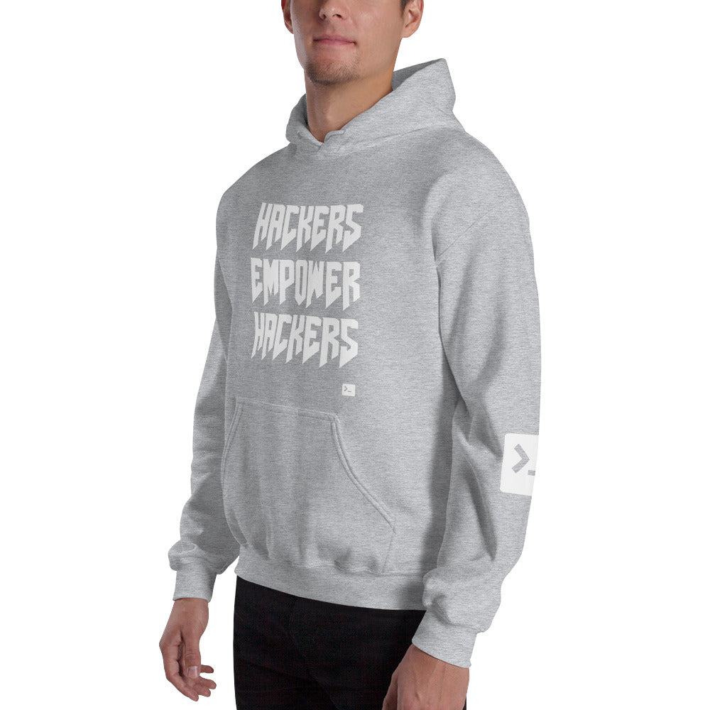 Hackers empower hackers - Unisex Hoodie by DarkByteGear