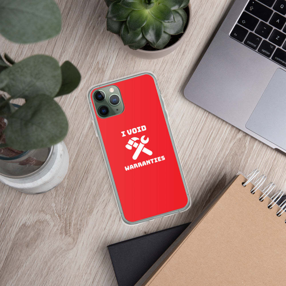 I void warranties - iPhone Case (red) by DarkByteGear