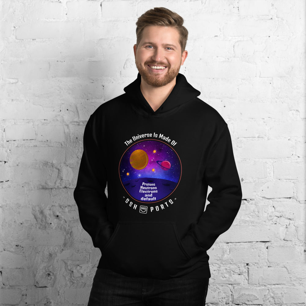 The Universe Is Made Of Default SSH Ports - Unisex Hoodie by DarkByteGear