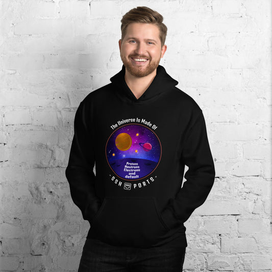 The Universe Is Made Of Default SSH Ports - Unisex Hoodie by DarkByteGear