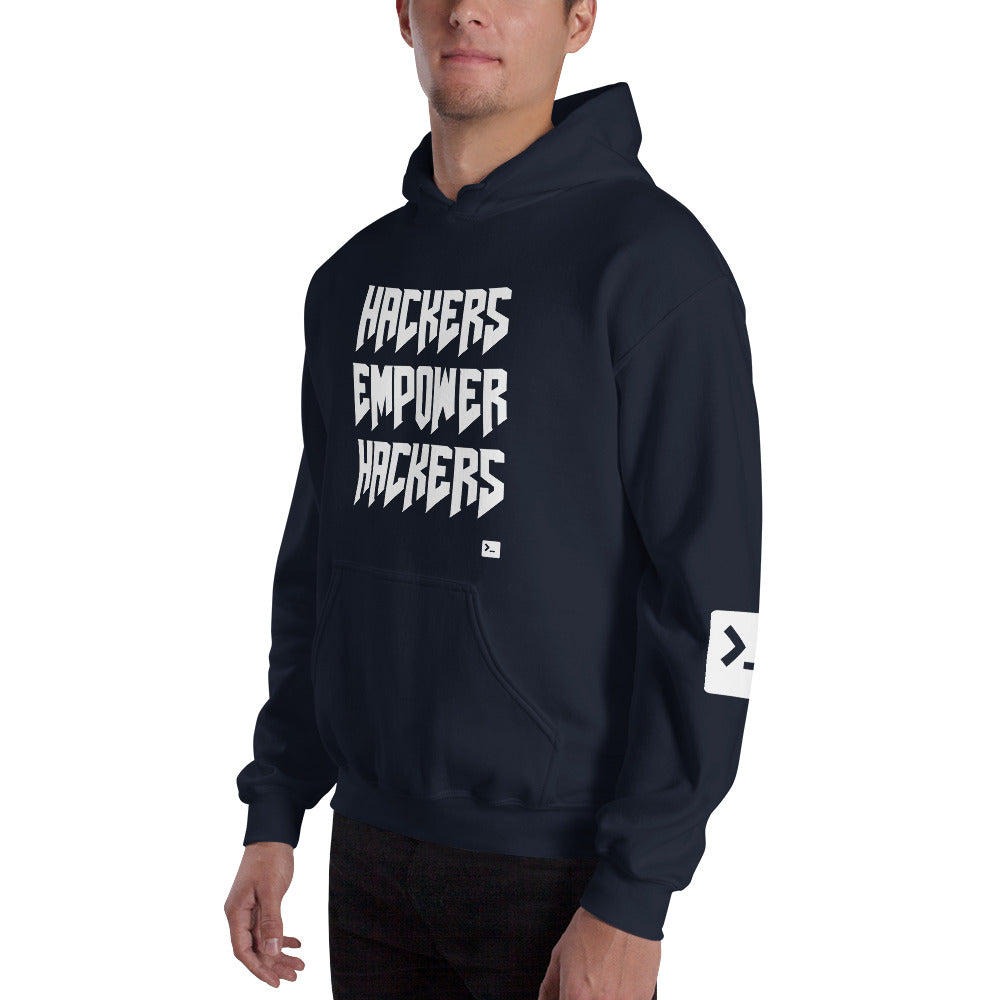 Hackers empower hackers - Unisex Hoodie by DarkByteGear