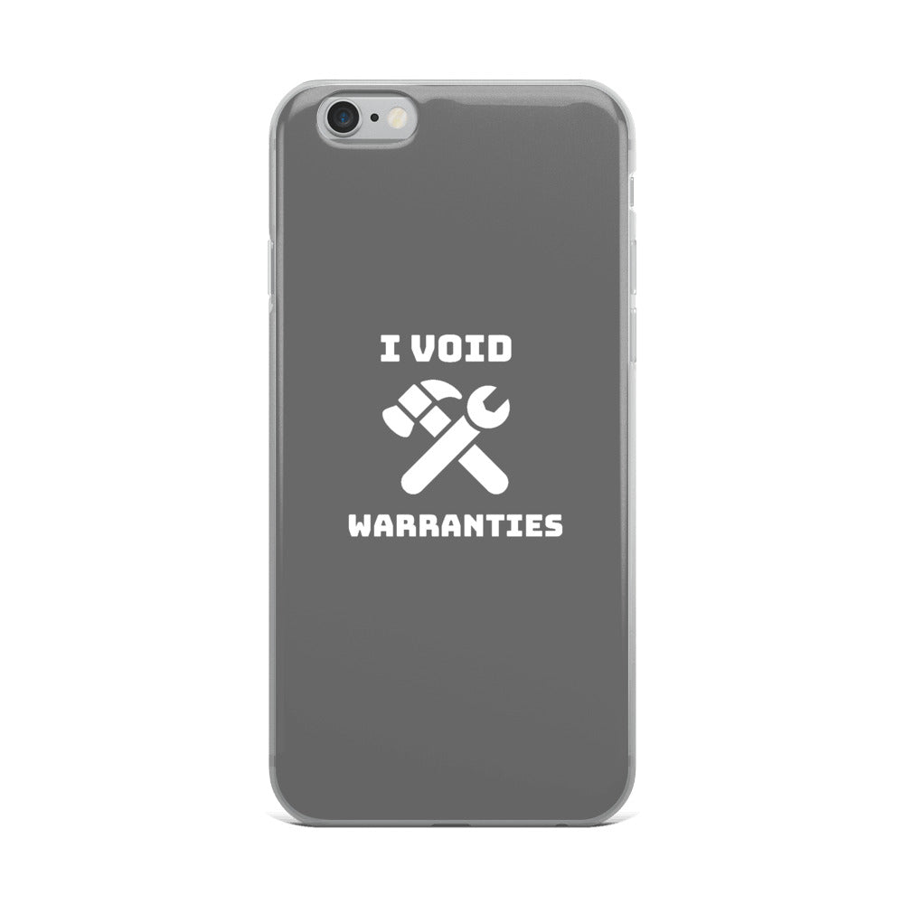 I void warranties - iPhone Case (grey) by DarkByteGear