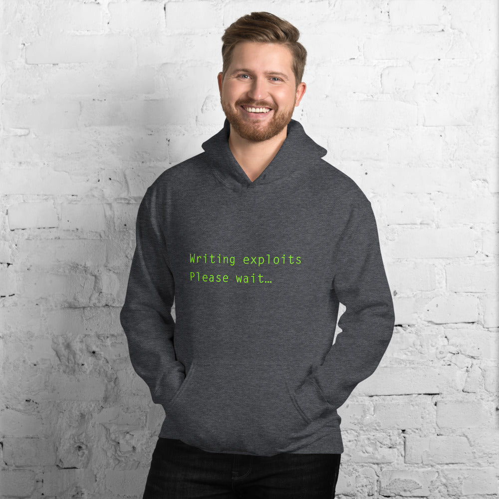 Writing exploits Please wait… - Unisex Hoodie by DarkByteGear