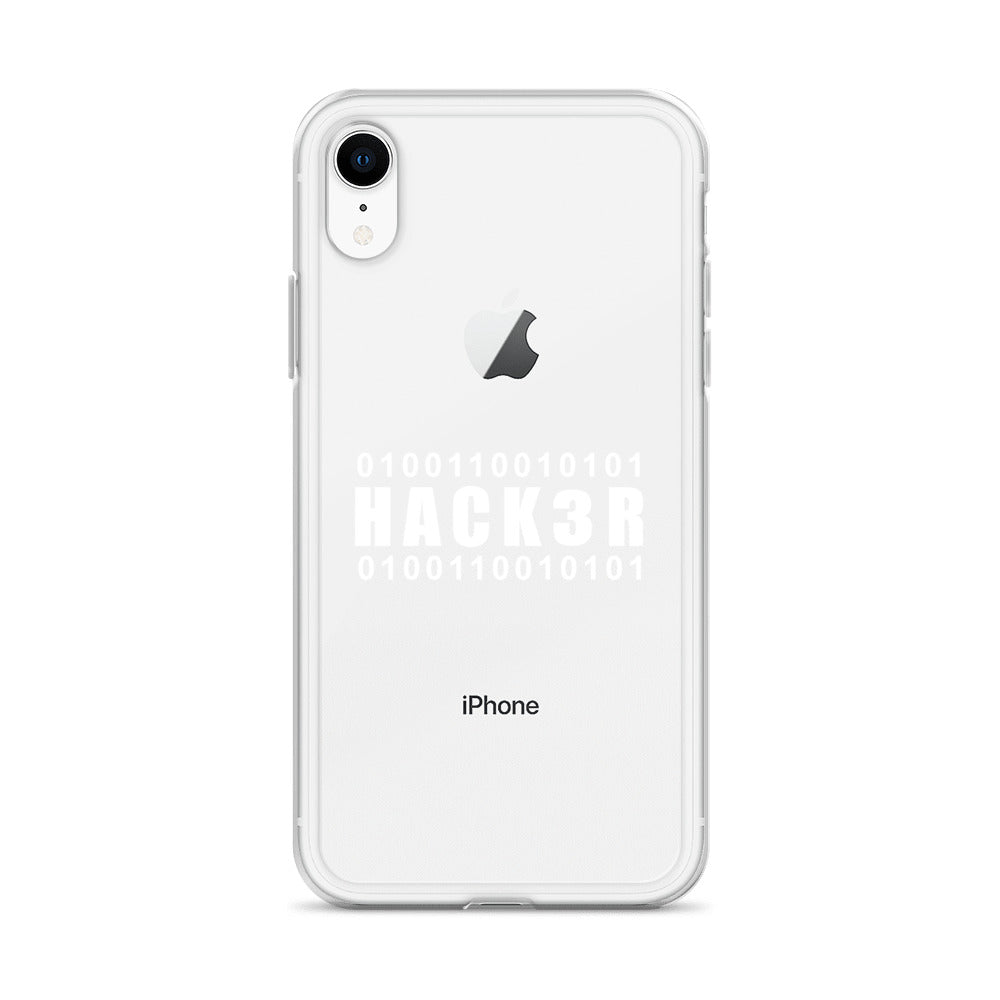 0100110010101 Hack3r - iPhone Case (white text) by DarkByteGear