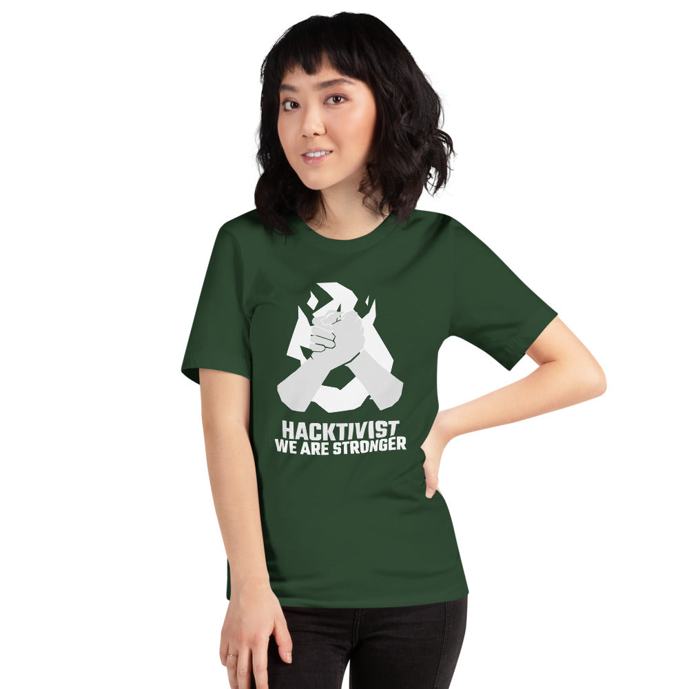 Hacktivist - Short-Sleeve Unisex T-Shirt (white text) by DarkByteGear
