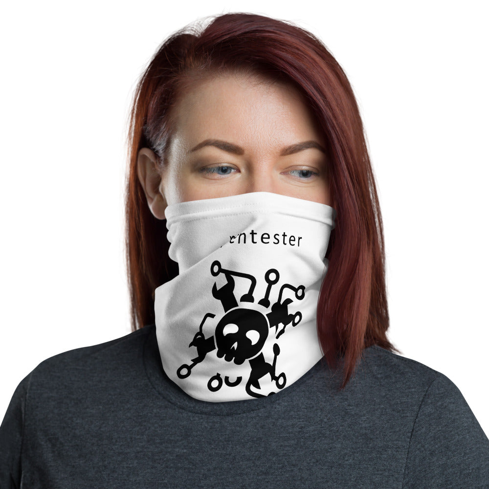 Pentester v4 - Neck Gaiter (black text) by DarkByteGear