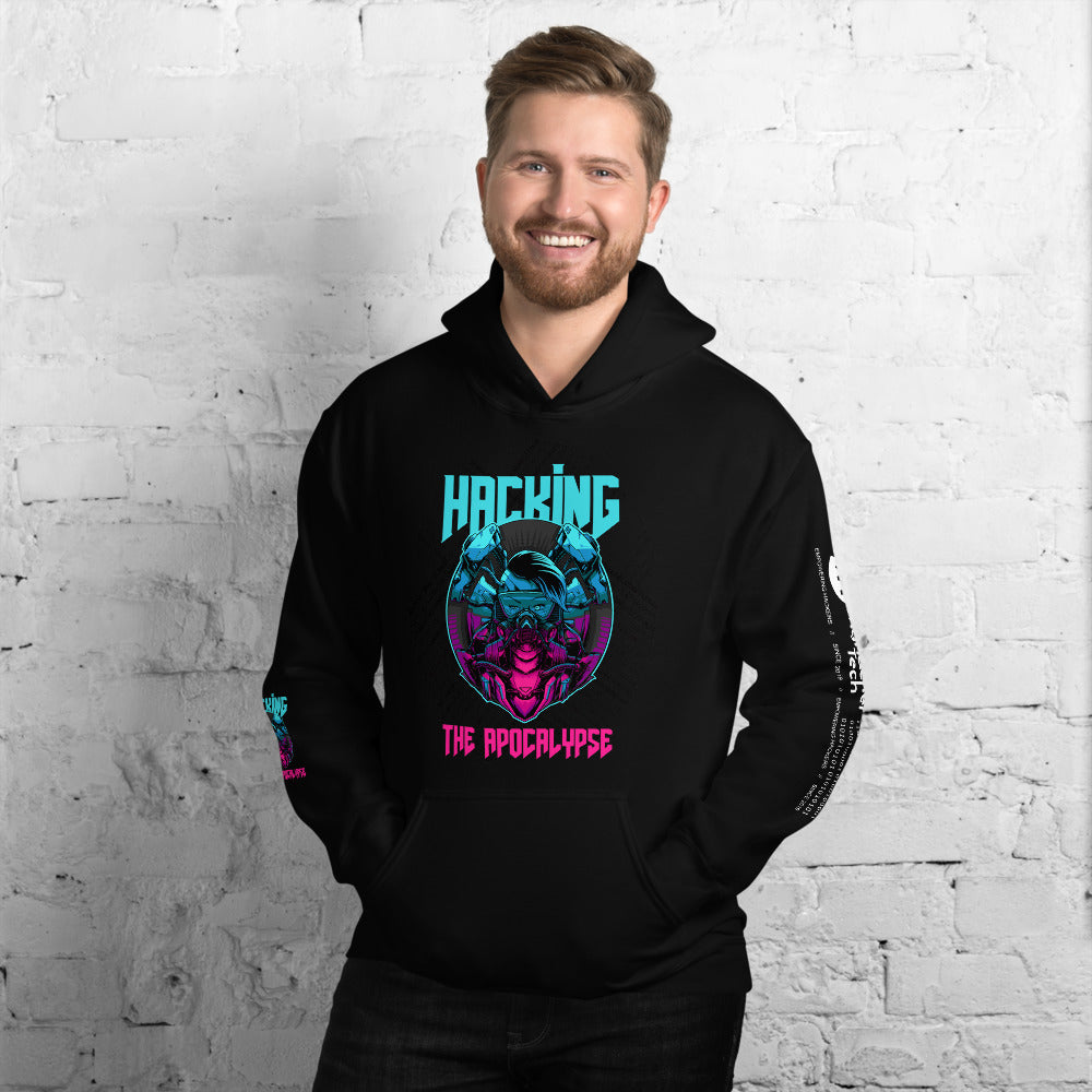 Hacking the apocalypse v1 - Unisex Hoodie (with all sides design) by DarkByteGear