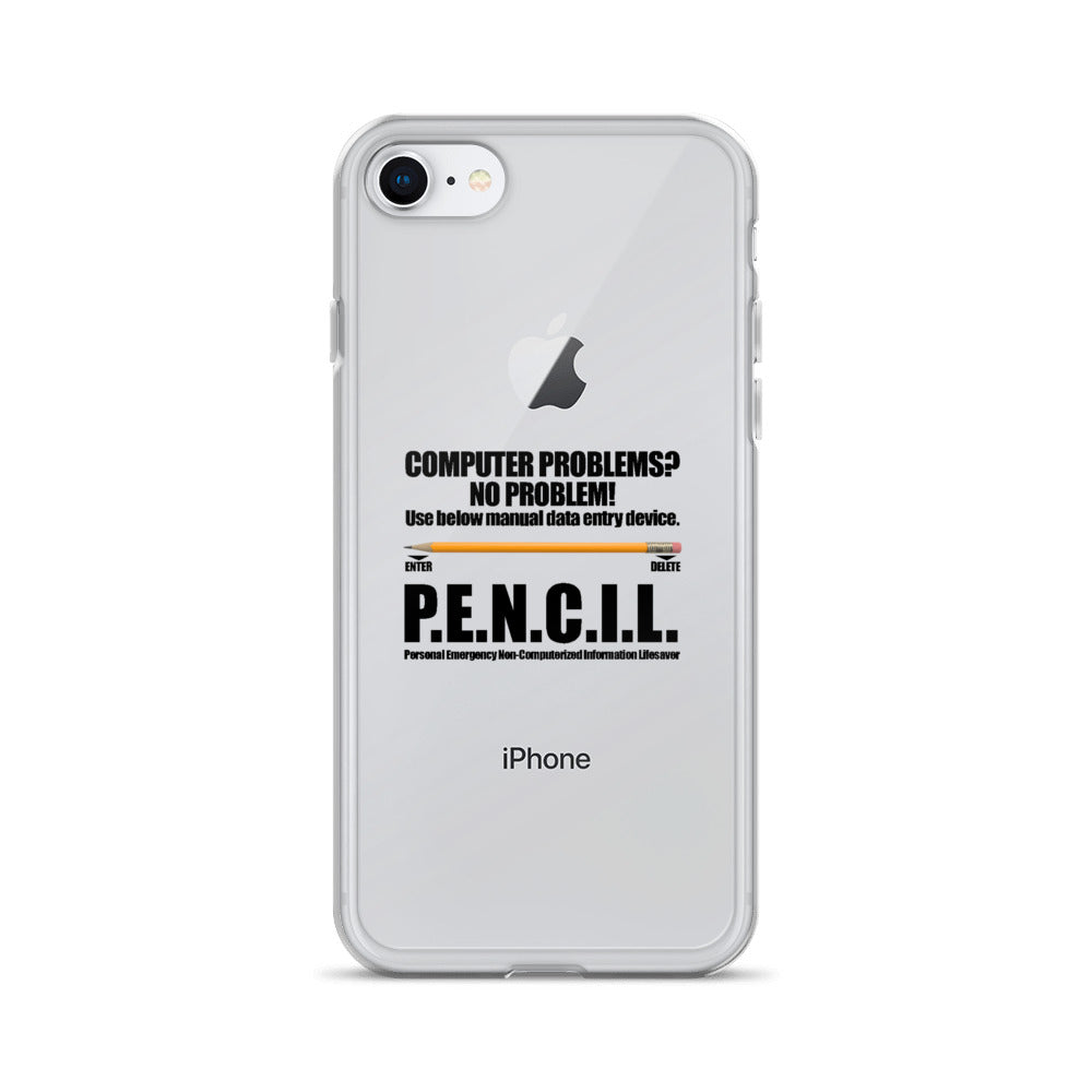 P.E.N.C.I.L. - iPhone Case (black text) by DarkByteGear