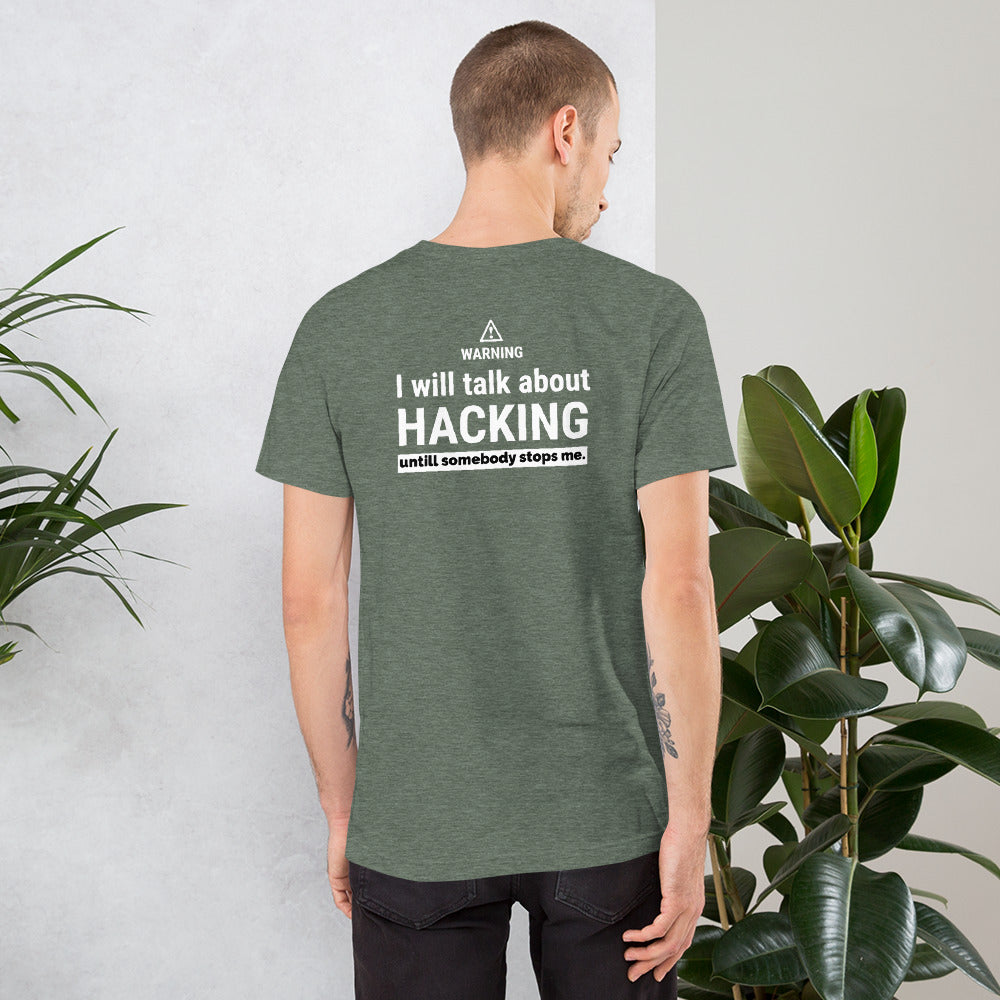 I will talk about HACKING - Short-Sleeve Unisex T-Shirt by DarkByteGear