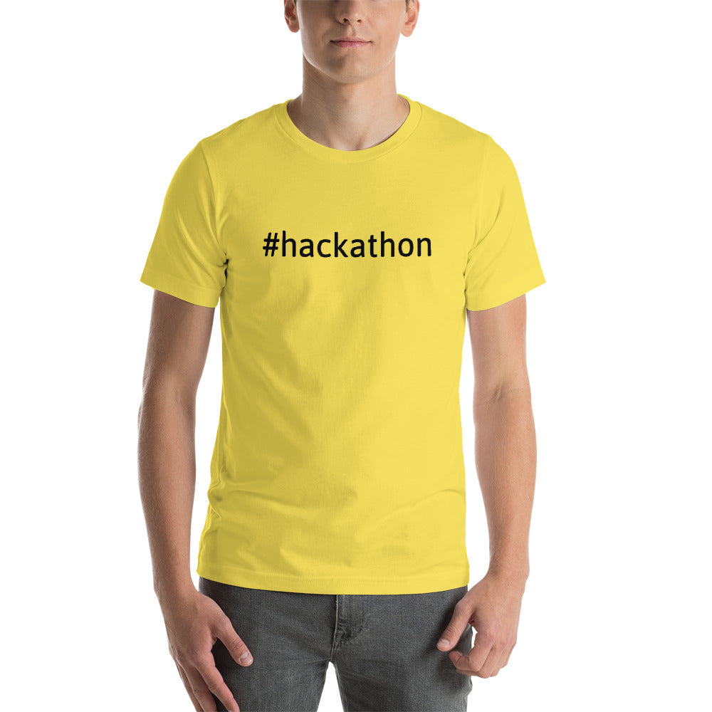 Hackathon - Short-Sleeve Unisex T-Shirt (black text) by DarkByteGear