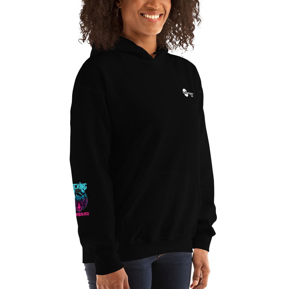Hacking the apocalypse v1 - Unisex Hoodie (with all sides design) by DarkByteGear