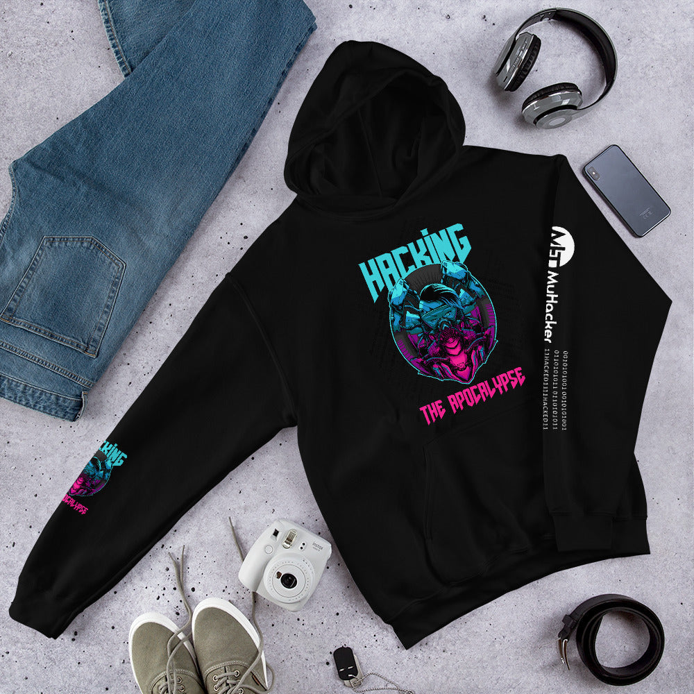 Hacking the apocalypse v1 - Unisex Hoodie (with all sides design) by DarkByteGear