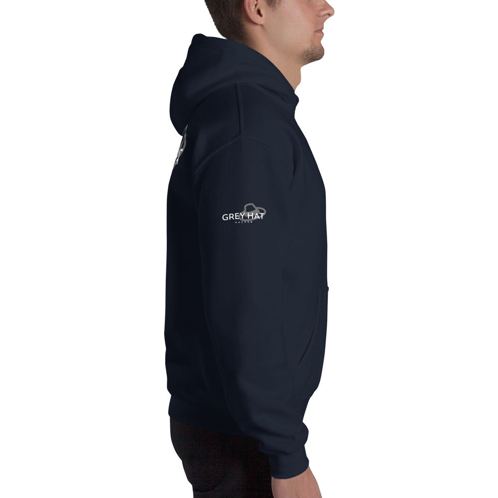 Grey Hat Hacker - Unisex Hoodie (all sides print) by DarkByteGear