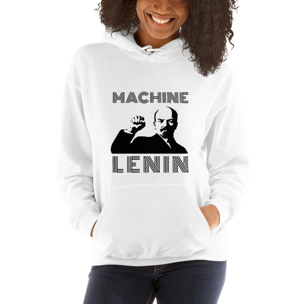 Machine Lenin - Unisex Hoodie (black text) by DarkByteGear