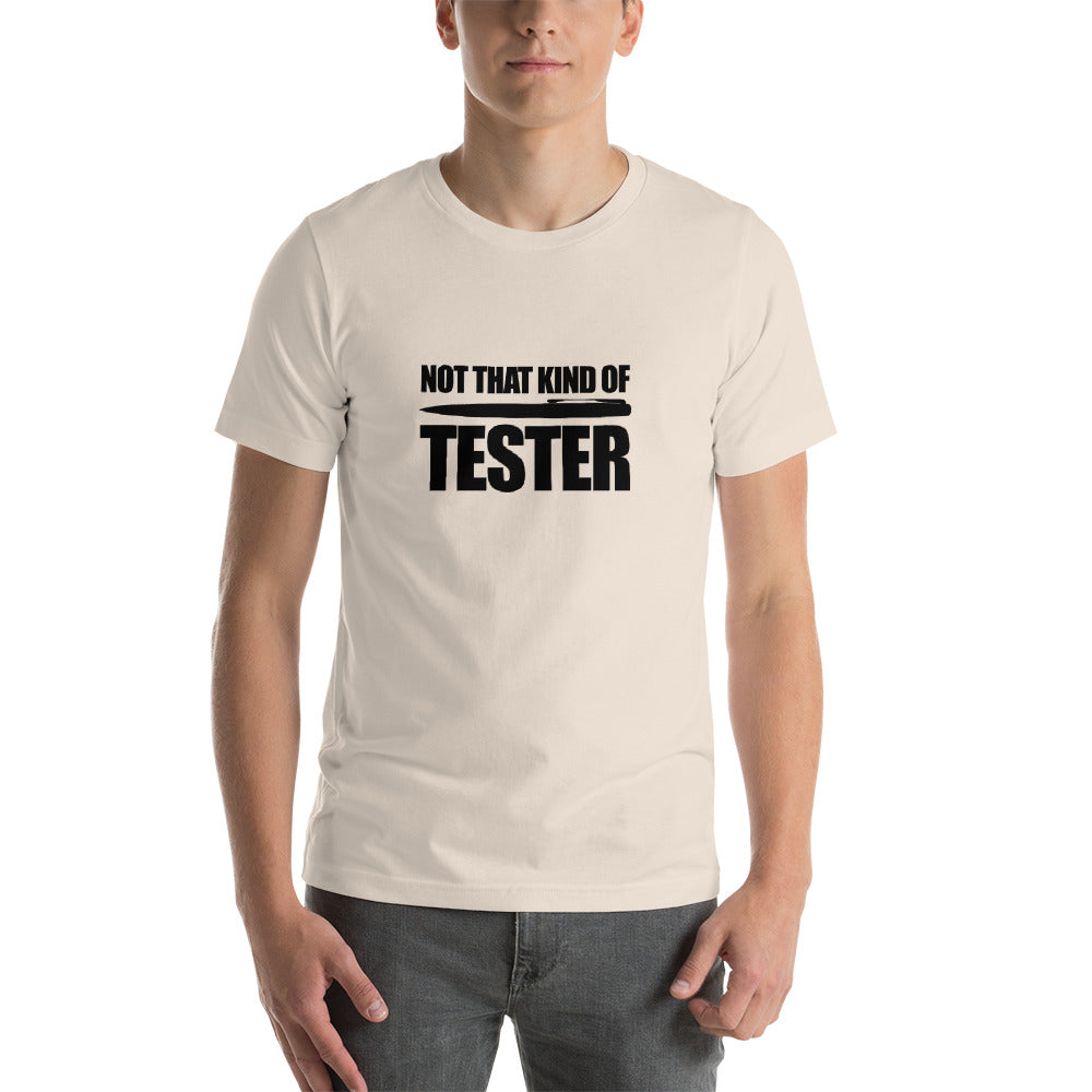 Not that kind of pen tester - Short-Sleeve Unisex T-Shirt (black text) by DarkByteGear