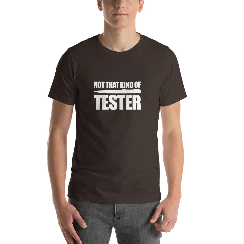 Not that kind of pen tester - Short-Sleeve Unisex T-Shirt (white text) by DarkByteGear
