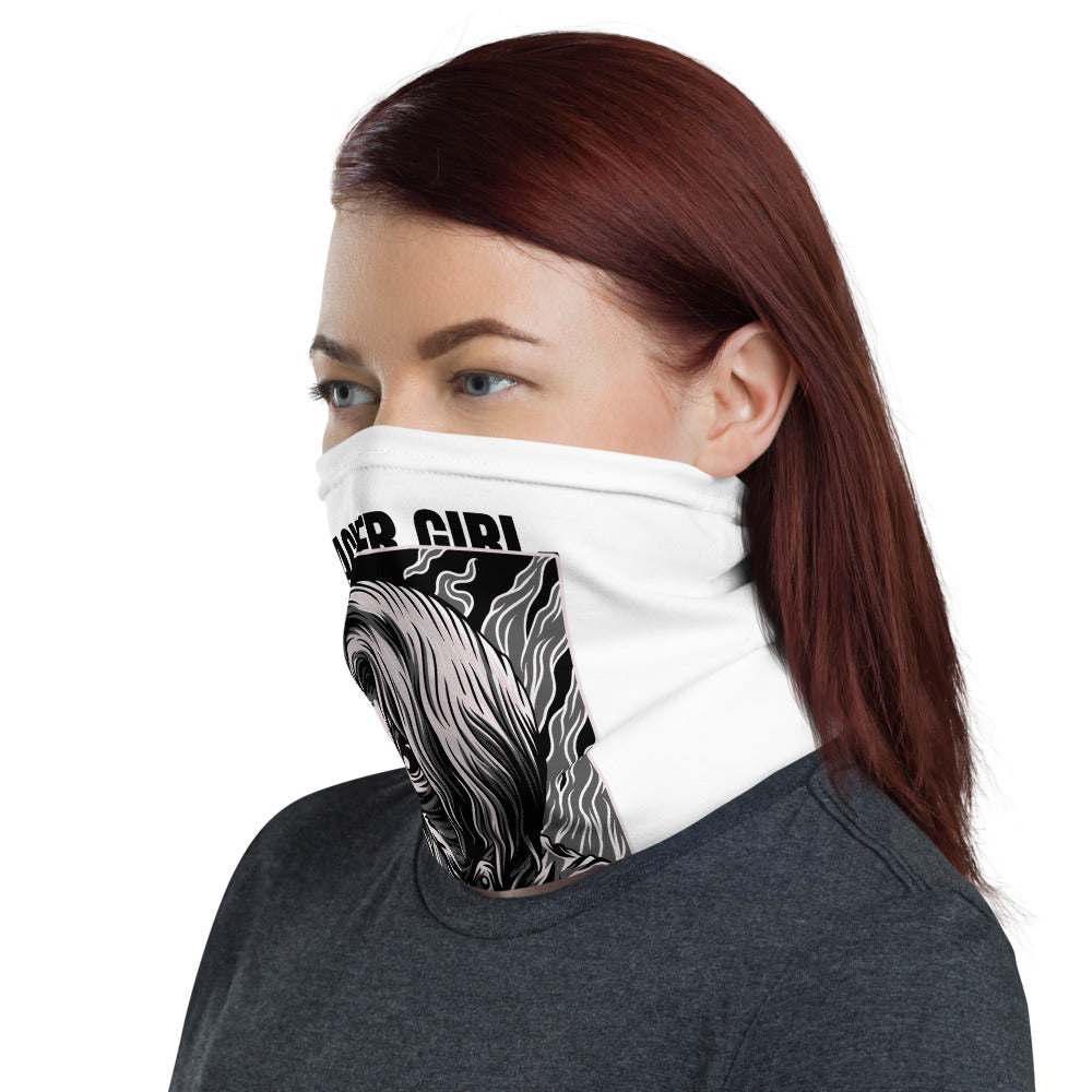 Hacker Girl - Neck Gaiter (black text) by DarkByteGear