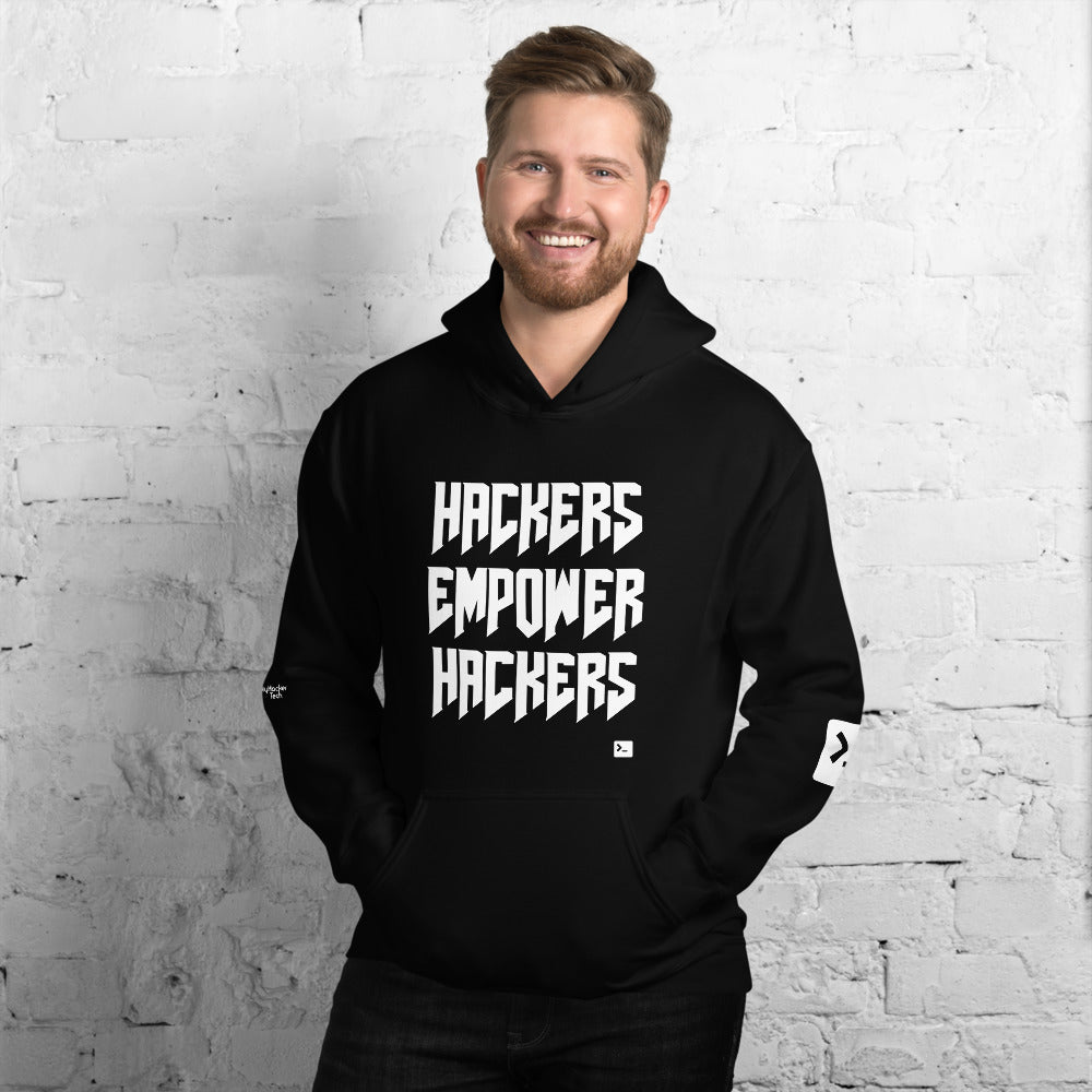Hackers empower hackers - Unisex Hoodie by DarkByteGear