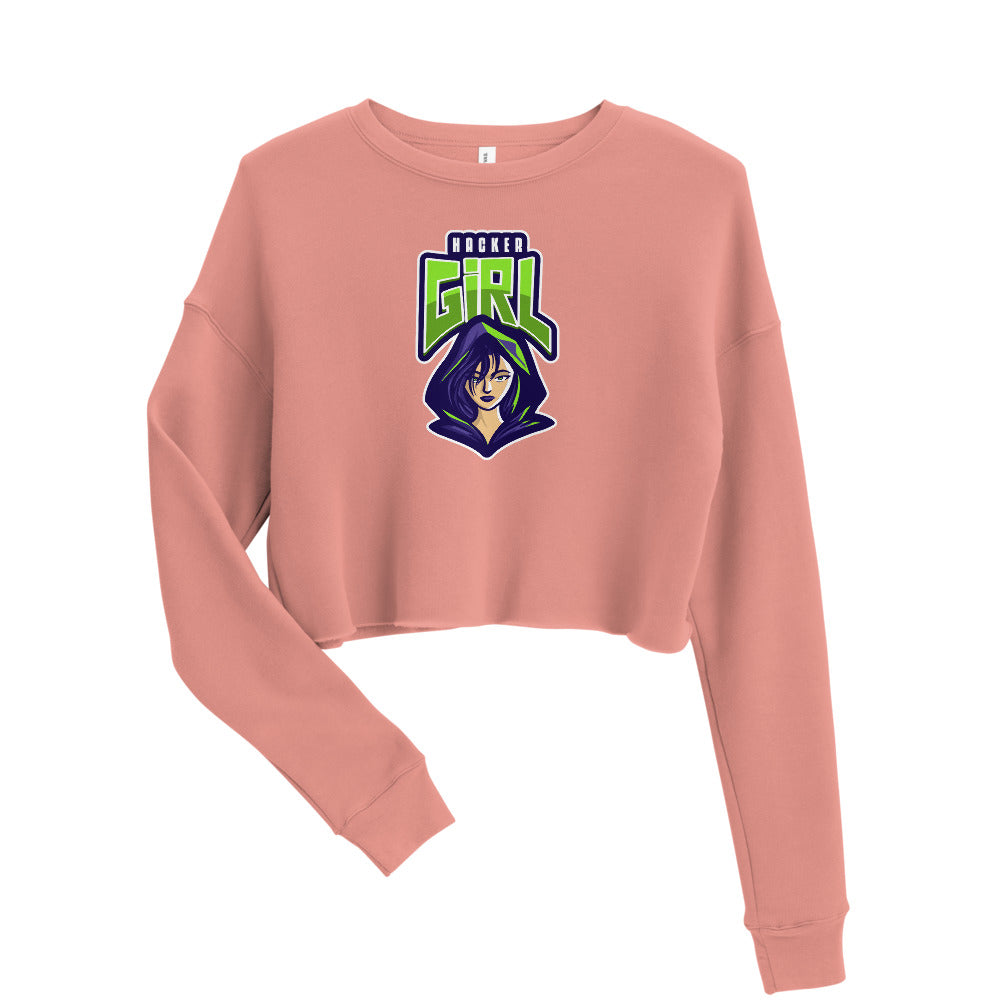 Hackergirl v.1 - Crop Sweatshirt by DarkByteGear