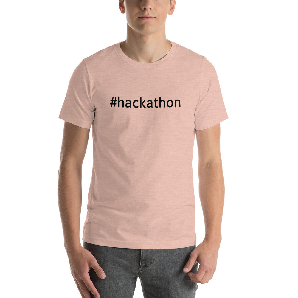 Hackathon - Short-Sleeve Unisex T-Shirt (black text) by DarkByteGear