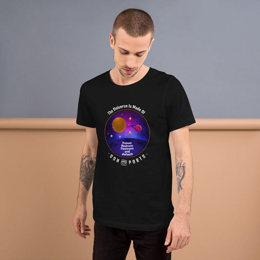 The Universe Is Made Of Default SSH Ports - Short-Sleeve Unisex T-Shirt by DarkByteGear