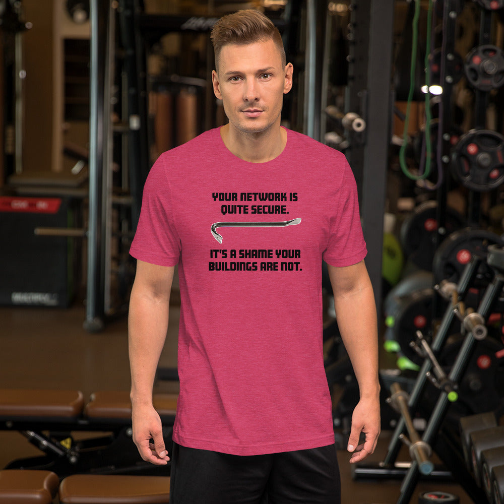 Your network is quite secure - Short-Sleeve Unisex T-Shirt (black text) by DarkByteGear