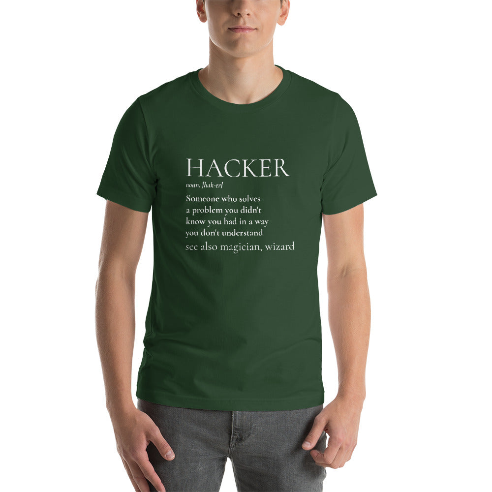 HACKER noun. [hak-er] - Short-Sleeve Unisex T-Shirt by DarkByteGear