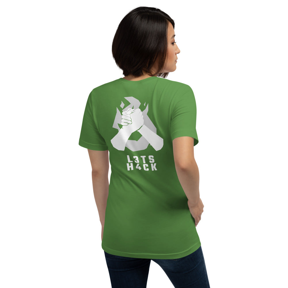 L3ts H4ck - Short-Sleeve Unisex T-Shirt (white text) by DarkByteGear