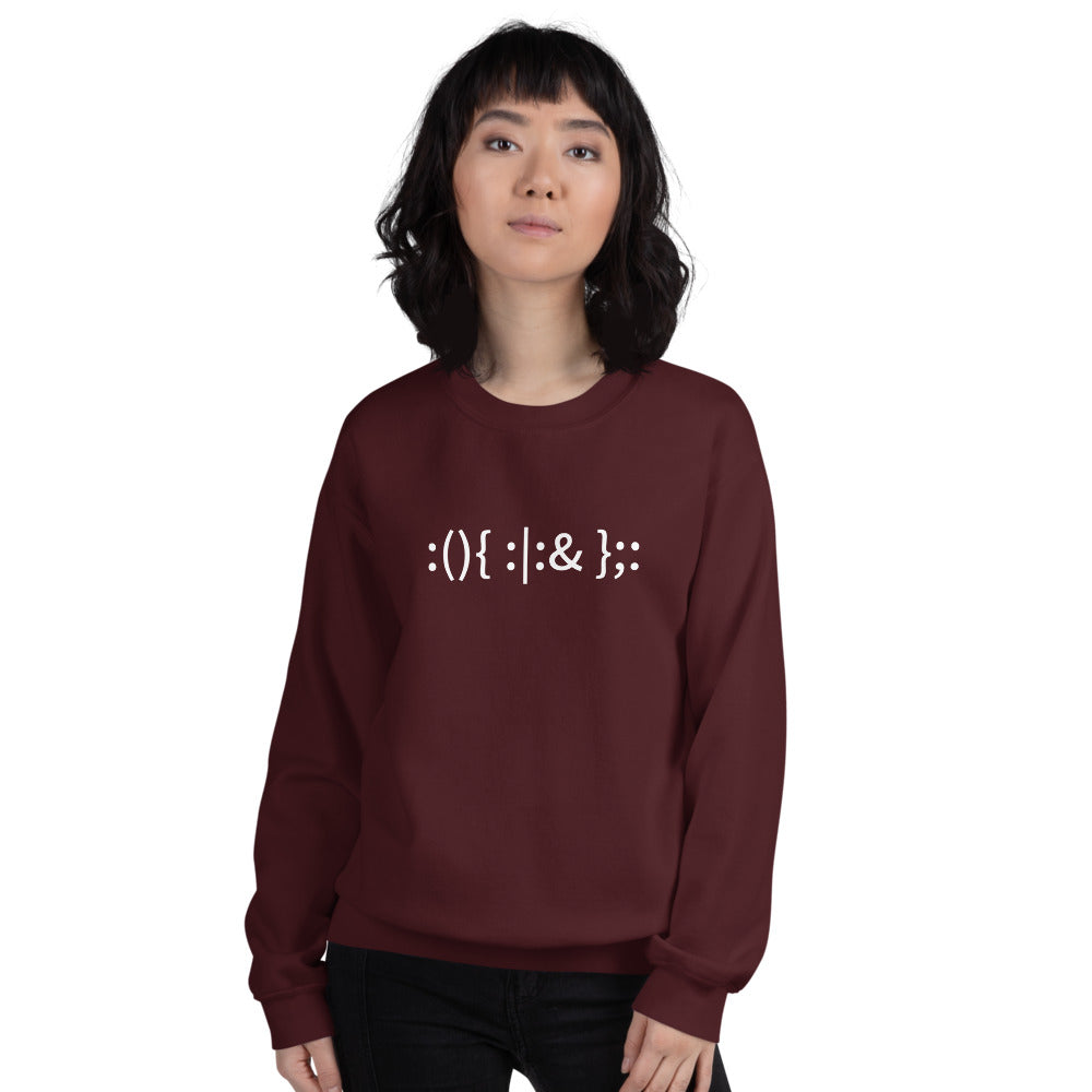 Linux Hackers - Bash Fork Bomb - Unisex Sweatshirt by DarkByteGear