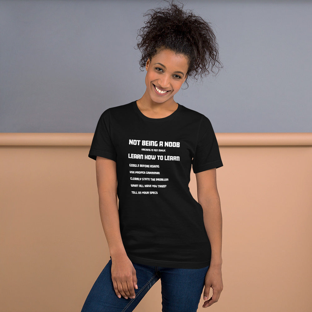 Not Being A Noob - Short-Sleeve Unisex T-Shirt by DarkByteGear